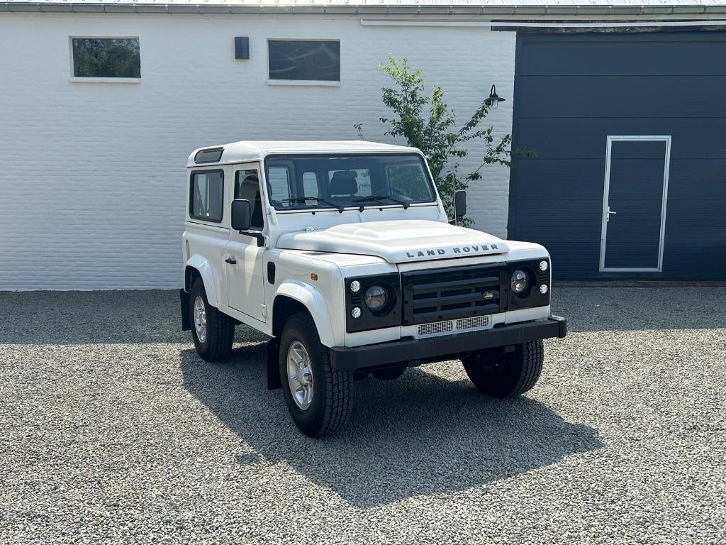 Land Rover Defender TD4, Auto's, Land Rover, Stof, Zwart, Elektrische ramen, Wit