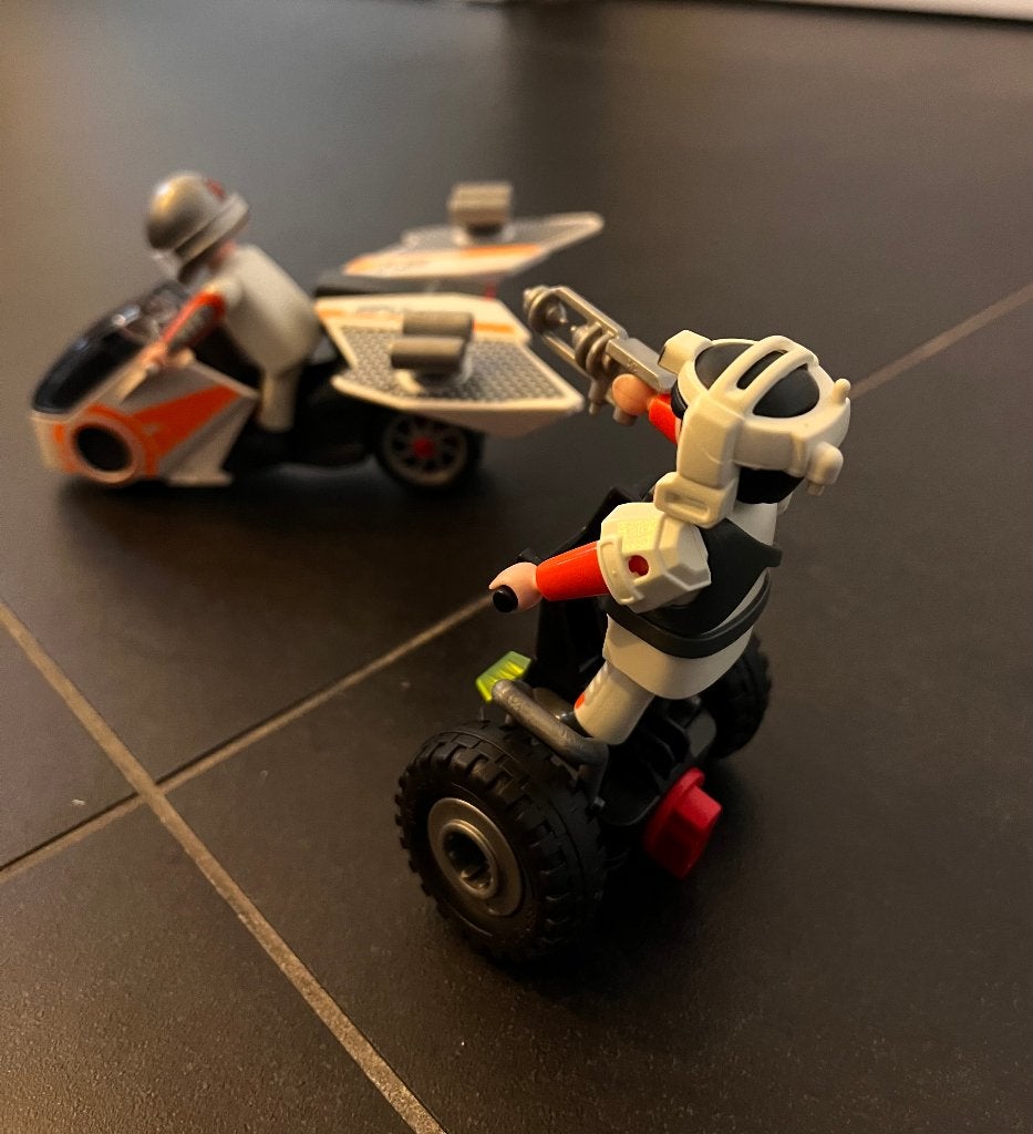 Playmobil Top Agent Spy team skybike en Balance racer, Kinderen en Baby's, Ophalen, Gebruikt