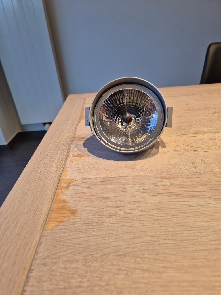 lamp plafondspot deltalight 3 stuks, Kunststof, Gebruikt, Ophalen of Verzenden, Plafond spot