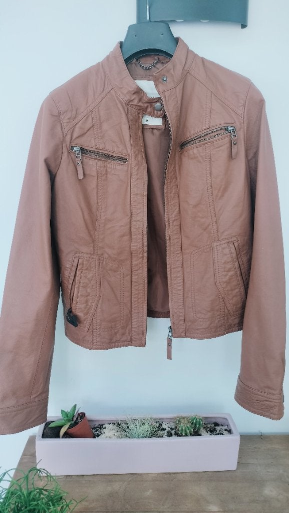 Nieuwe 100% lederen jas maat M, Kleding | Dames, Maat 38/40 (M), Bruin, JBC, Nieuw