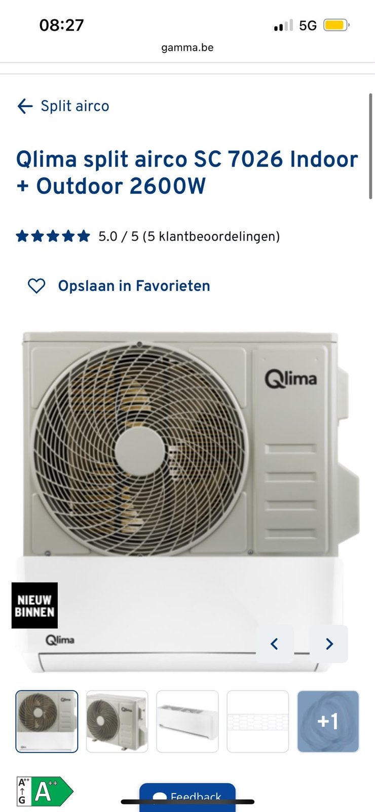 Qlima split airco - Nieuw - Met garantie, Electroménager, Climatiseurs, Enlèvement, Neuf, Climatisation murale