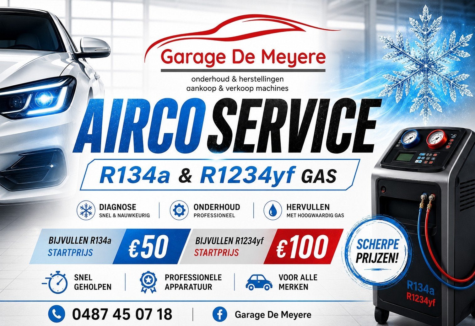 Airco vullen R134a R1234yf, Ophalen, Nieuw