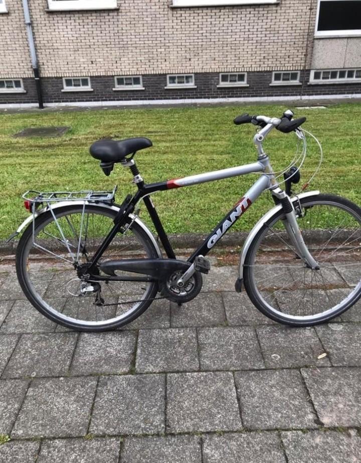 Giant herenfiets in zeer goede staat., Fietsen en Brommers, Ophalen, Vering, Velgrem, Giant
