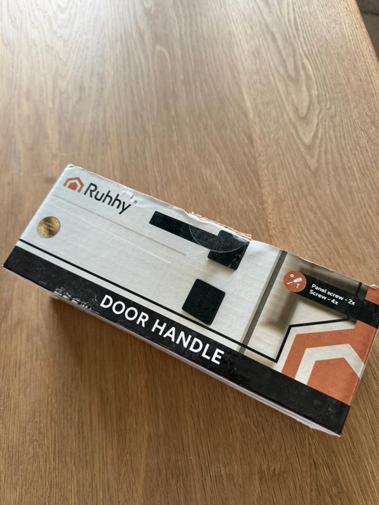 Deurklink zwart, Ophalen, Zo goed als nieuw