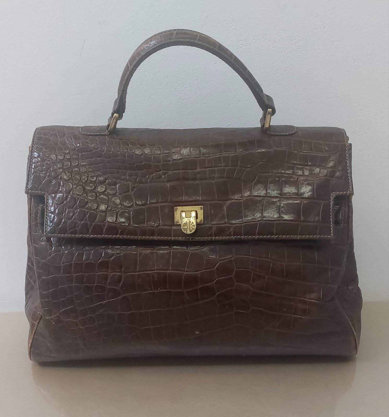 vintage Loewe 1970 krokodil leer, Handtassen en Accessoires, Ophalen of Verzenden