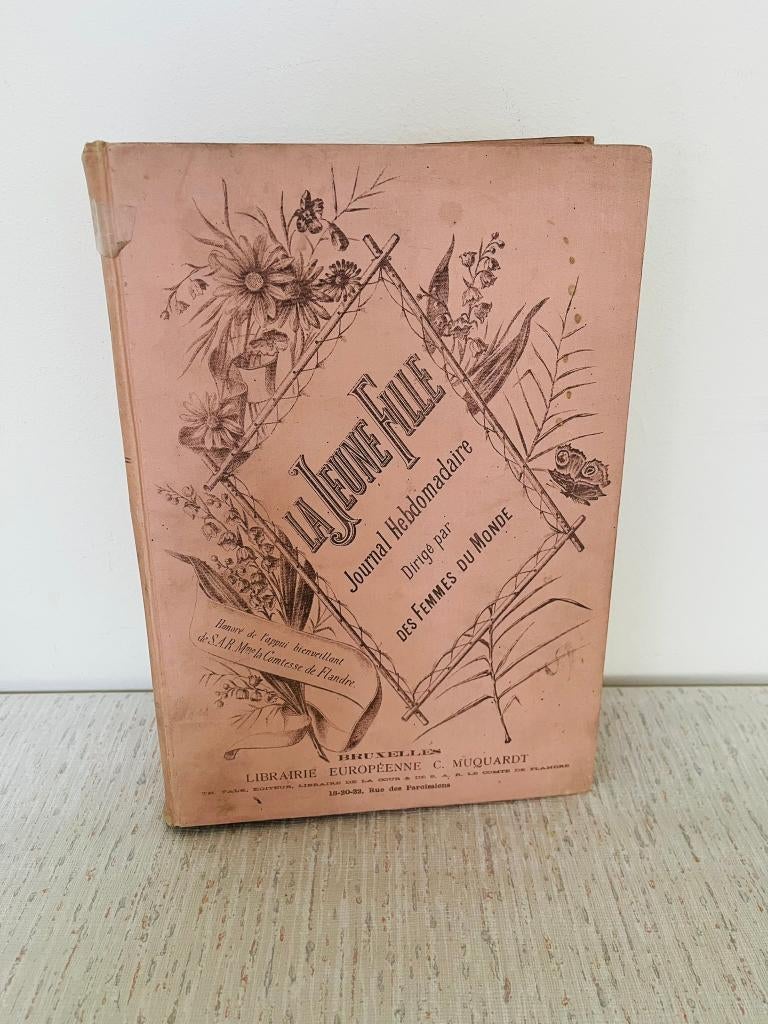 Antiek Frans boek “La Jeune Fille” (1888-1889)  836 pagina’s, Antiek en Kunst, Ophalen of Verzenden, Diverse auteurs