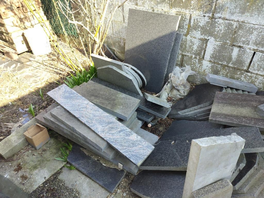 Gratis reststukken graniet, meest jasberh, Ophalen of Verzenden