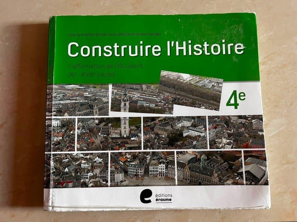 Manuel scolaire construire l’histoire 4e, Livres, Histoire, Editions erasme, Enlèvement, Utilisé
