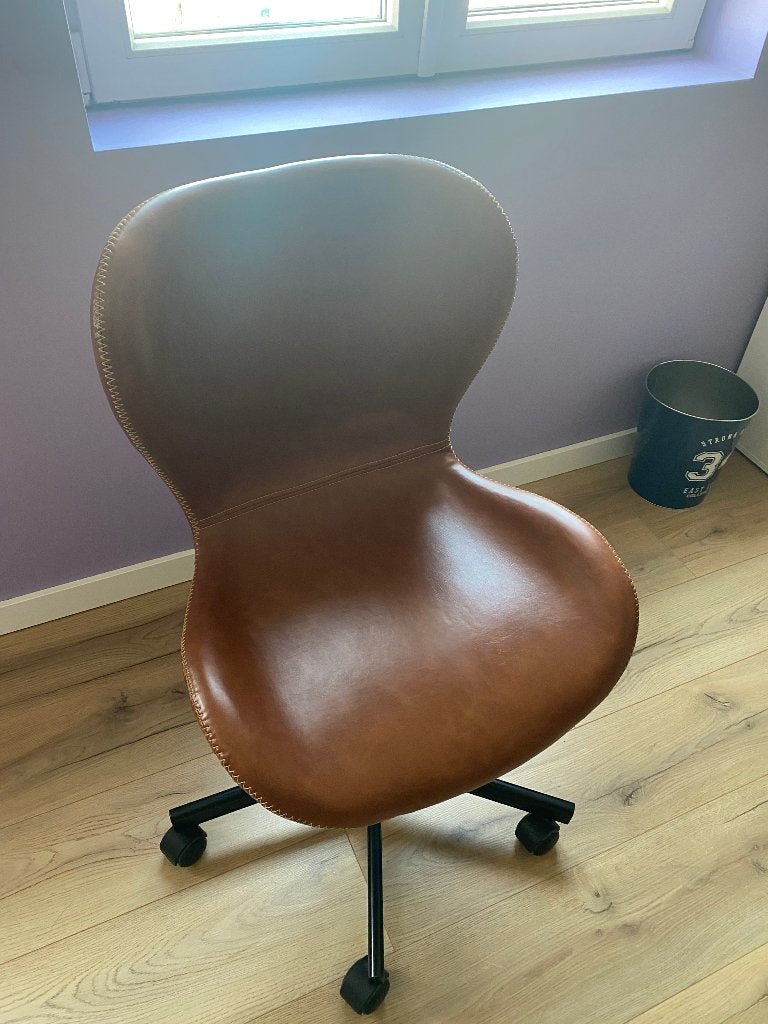Bureaustoel kind cognac, Huis en Inrichting, Ophalen, Zo goed als nieuw, Bruin, Bureaustoel