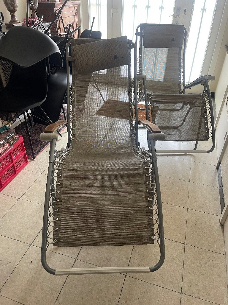Lafuma relax 2 stoelen met hoofdkussen, Ophalen, Gebruikt, Overige materialen, Verstelbaar
