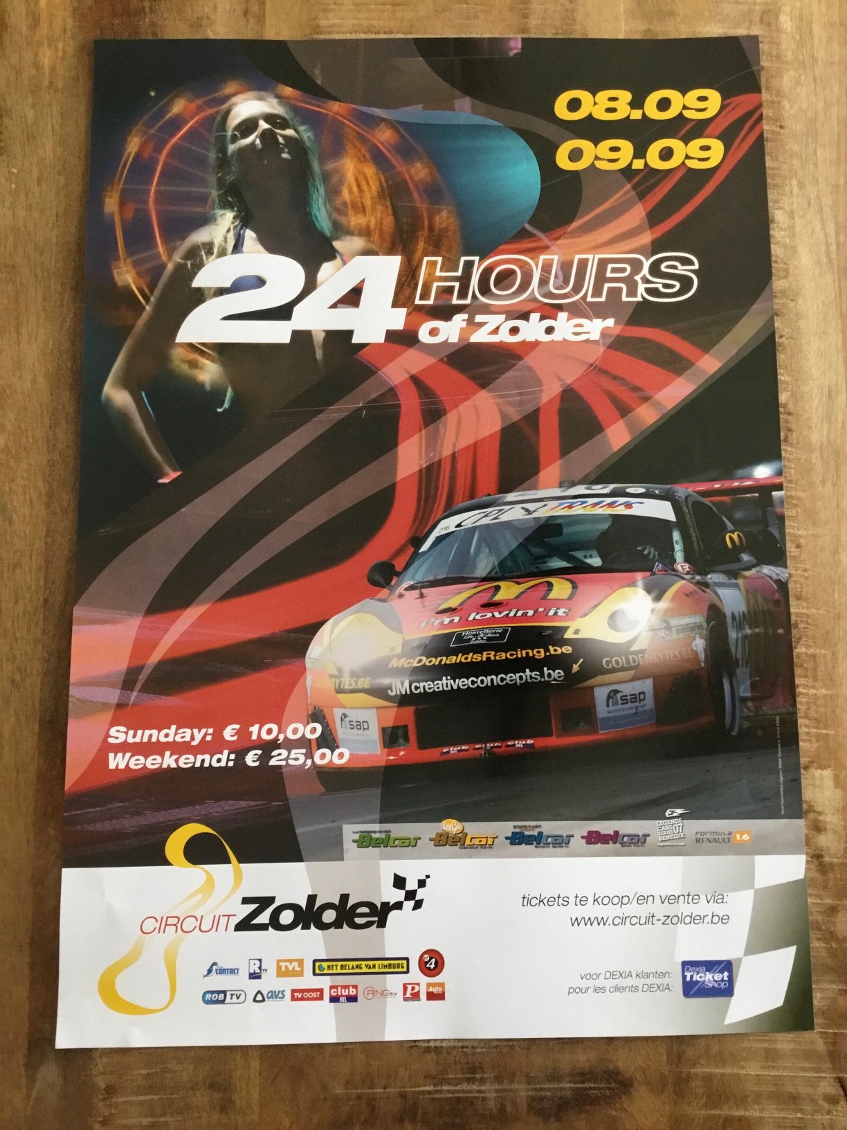 Affiche 24 hours of zolder, Ophalen of Verzenden, Zo goed als nieuw