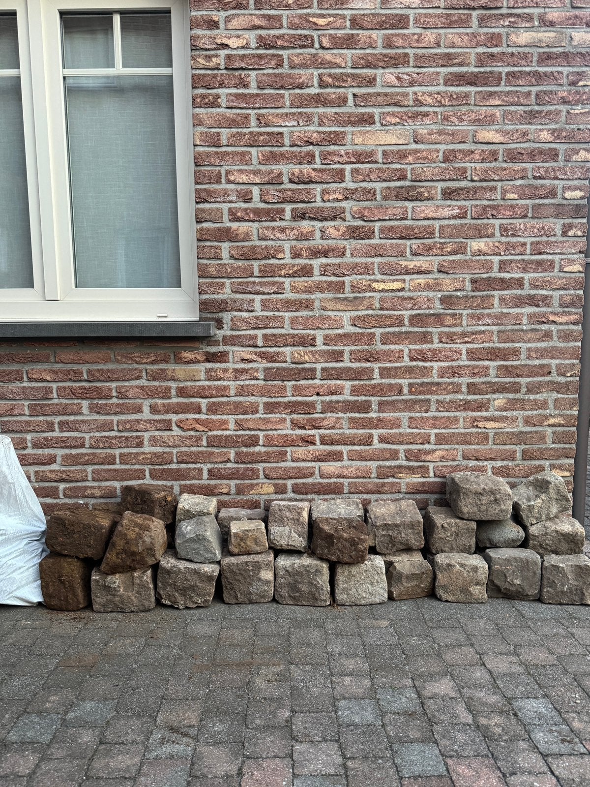 35 kasseien - gratis, Tuin en Terras, Ophalen, Zo goed als nieuw, Grijs, Kei