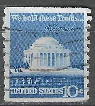USA 1973 - Yvert 1008a - Het "Jefferson Memorial" (ST), Verzenden, Gestempeld