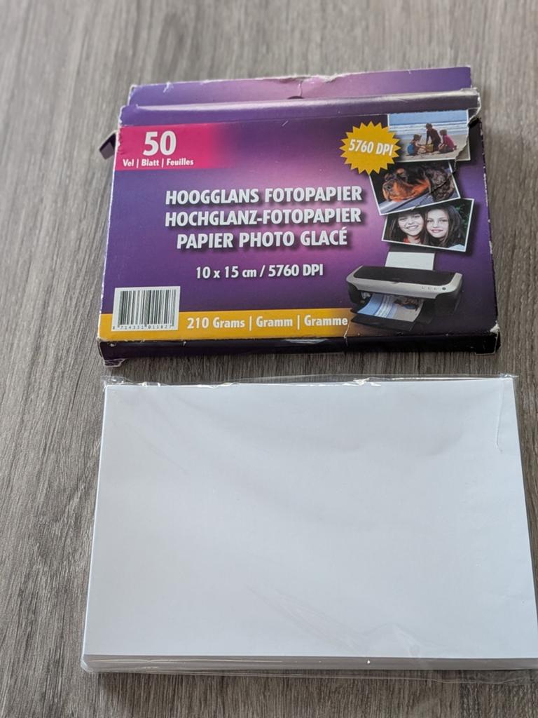 Glanzend fotopapier