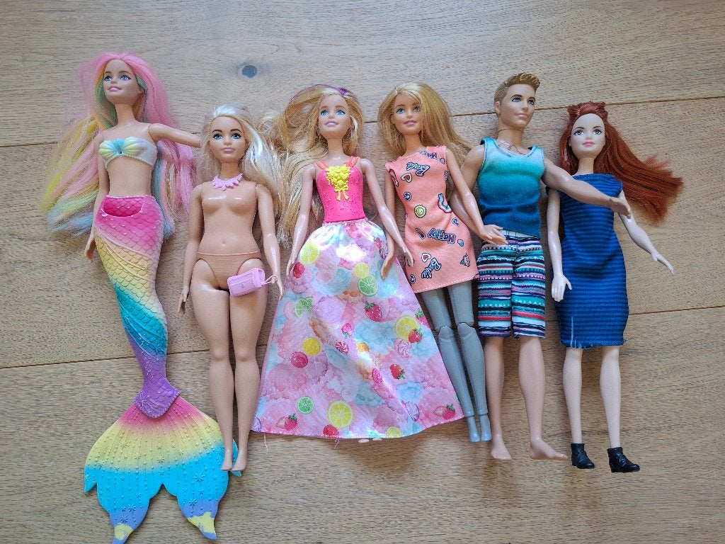 5 Barbie poppen en 1 ken, Ophalen, Gebruikt, Barbie