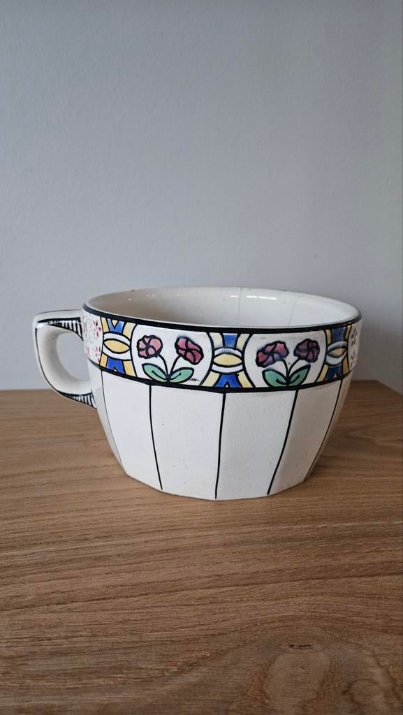Vintage keramische Art Deco lampetstel, Antiquités & Art, Antiquités | Céramique & Poterie, Enlèvement ou Envoi