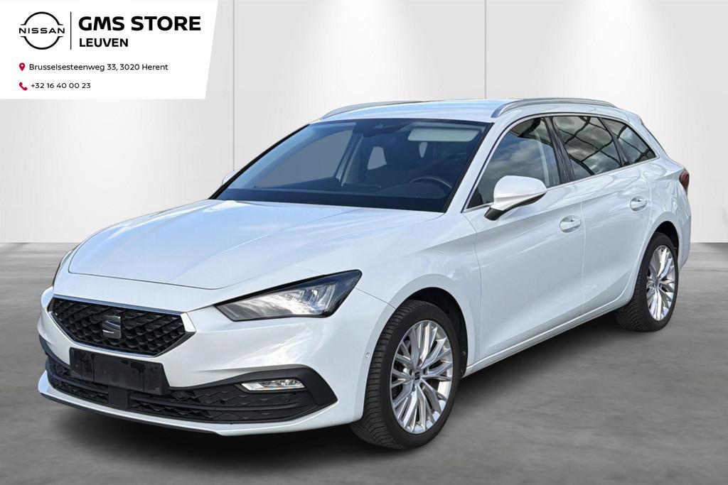 SEAT Leon Sportstourer 1.5-DSG Aut-Carplay-Gps-Airco-MHEV-Se, Auto's, Seat, Stof, Gebruikt, 110 kW, 700 kg