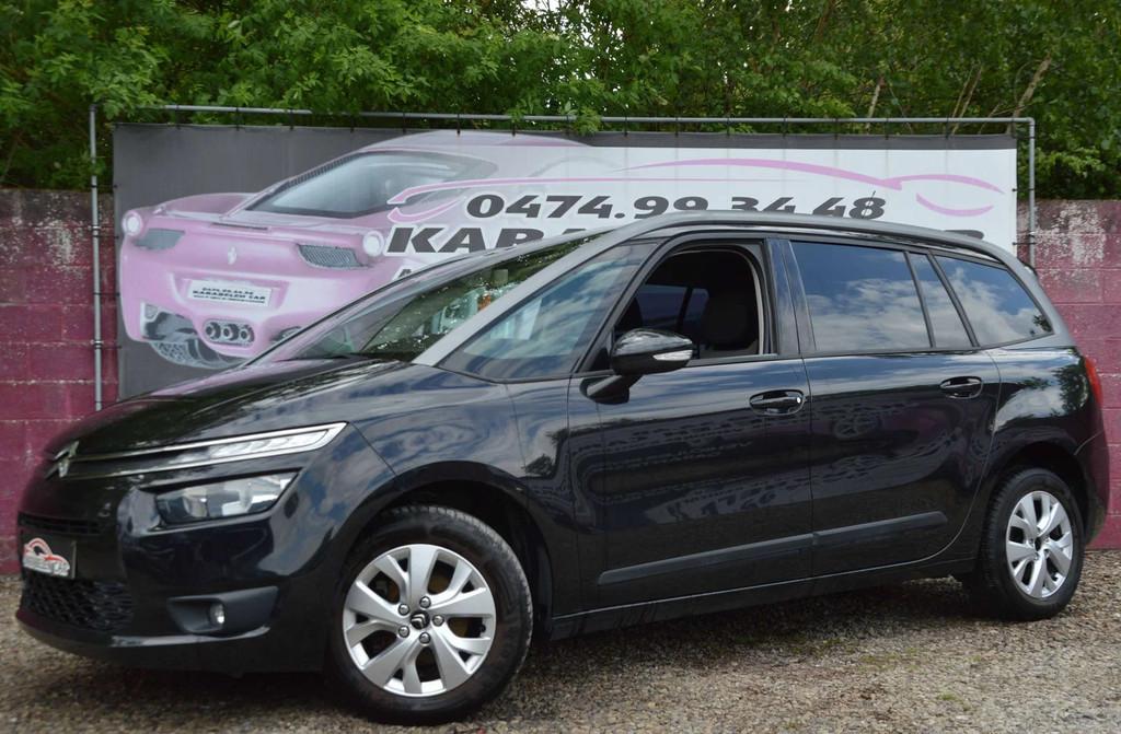 Citroën Grand C4 Picasso 1.6 e-HDi Seduction 7PL NAV SENS A, Auto's, Citroën, Euro 5, Stof, Gebruikt, Zwart
