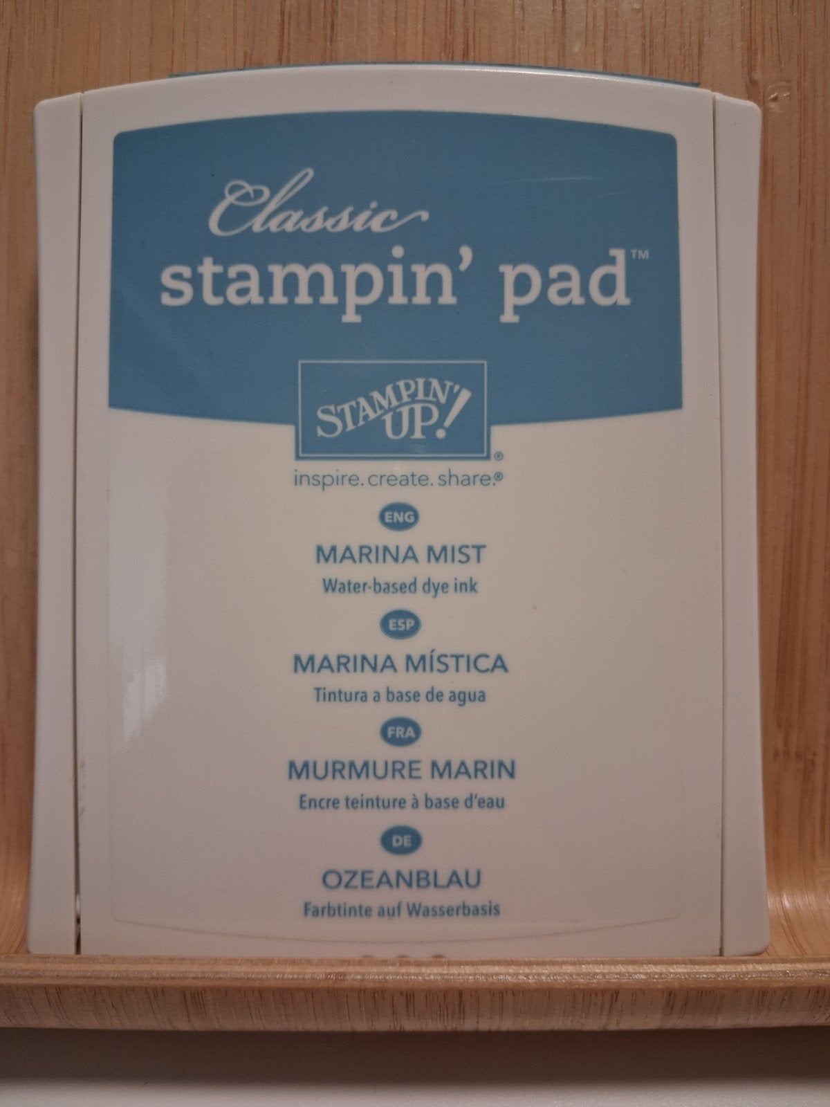 Stampin Up - inktflesje + stempelkussen Marina Mist, Hobby en Vrije tijd, Stempelen, Ophalen