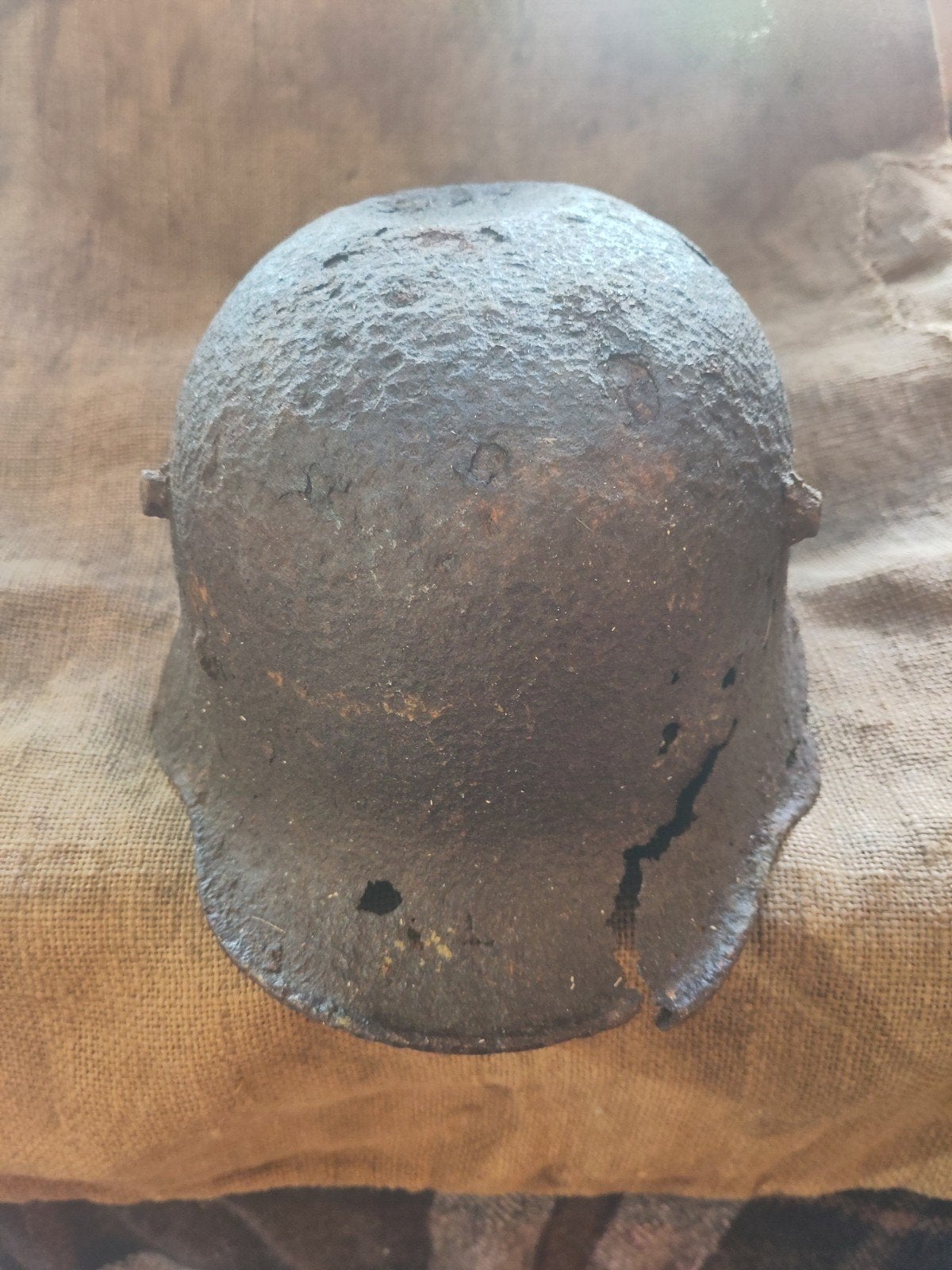 casque allemand ww1, Enlèvement