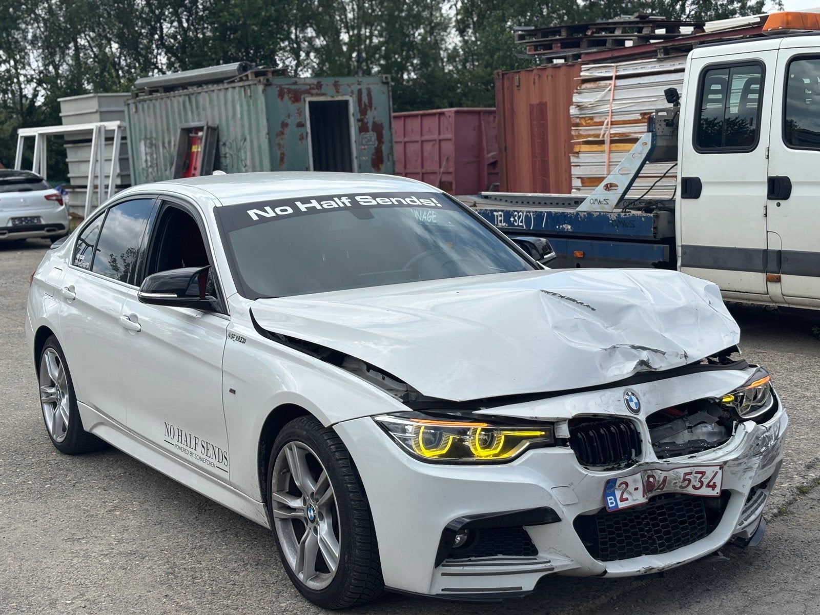 BMW 318i F30 Lci uit 2015, Auto's, BMW, Euro 6, Wit, Leder, 3 Reeks