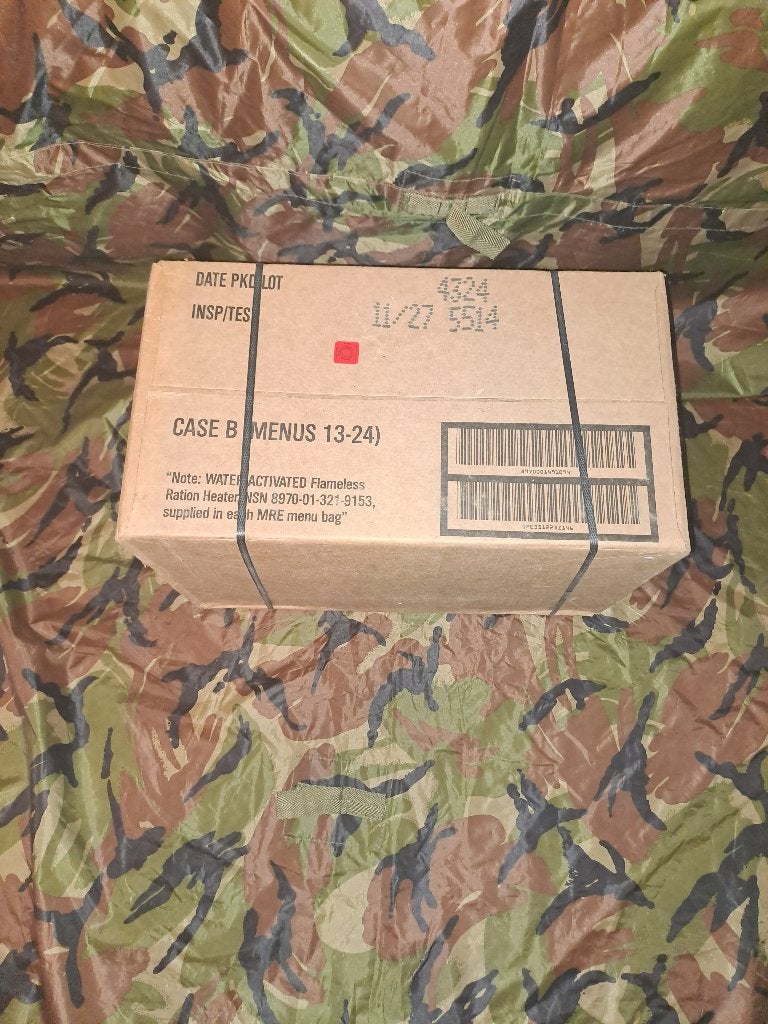 US Army MRE – Complete Case B – 12 Amerikaanse rantsoenen, Envoi