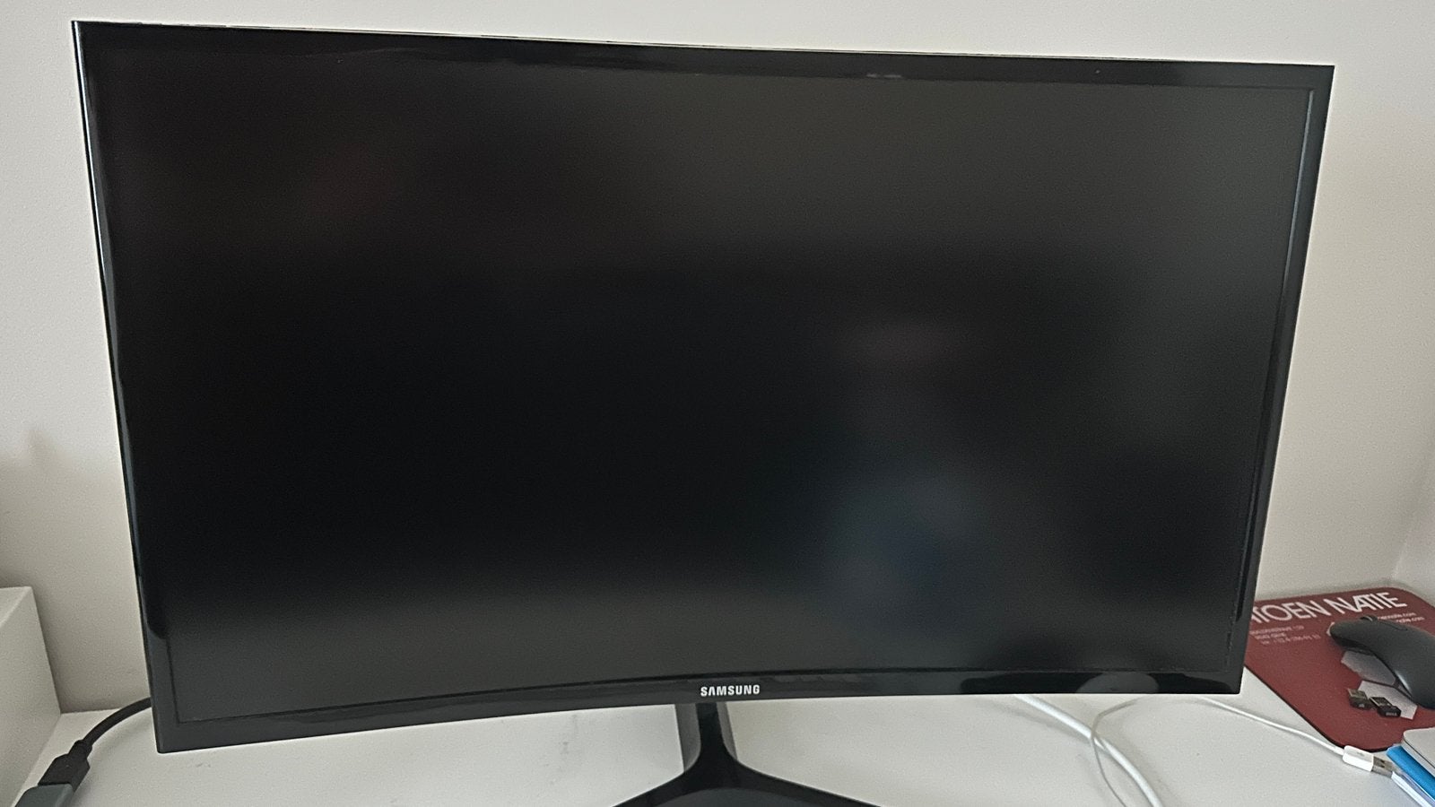 Zo goed als nieuw – Samsung 27" Curved Full HD Monitor, Connexion casque, Comme neuf, Enlèvement, LED