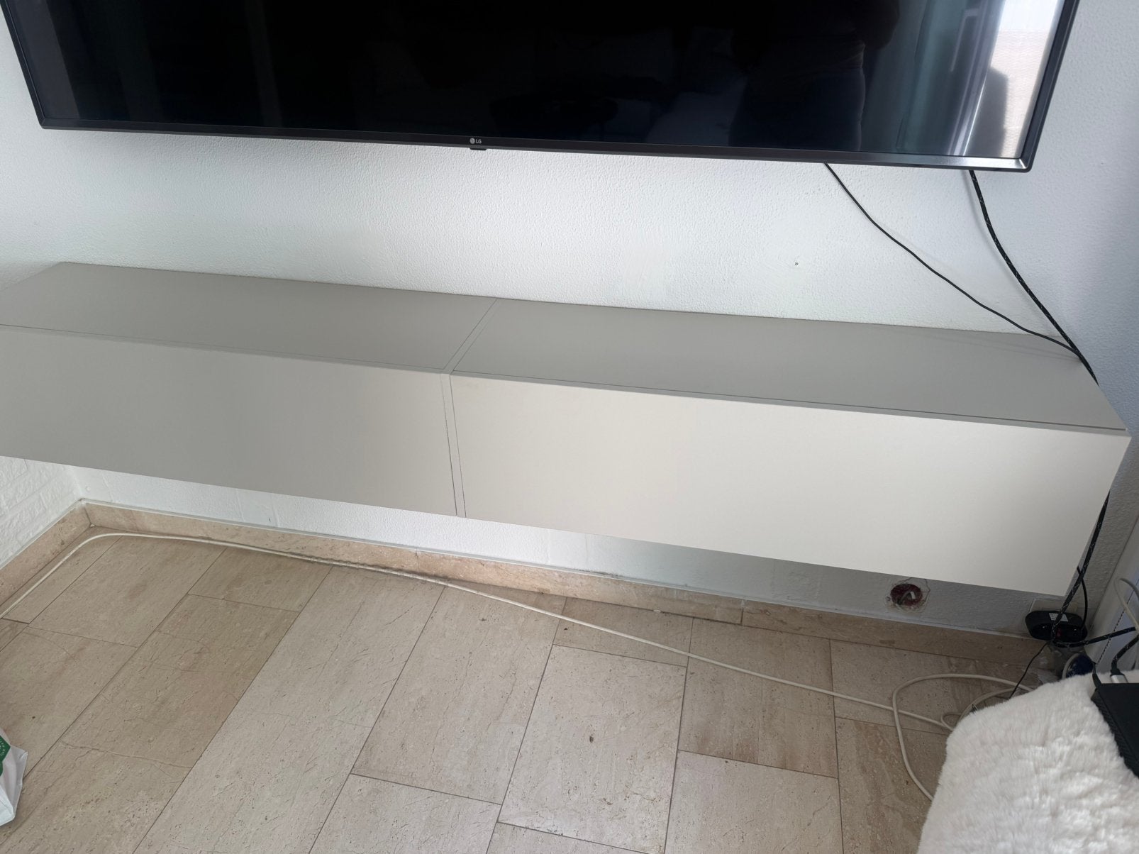 Tv kast 200 cm beige grijs, Ophalen, Zo goed als nieuw