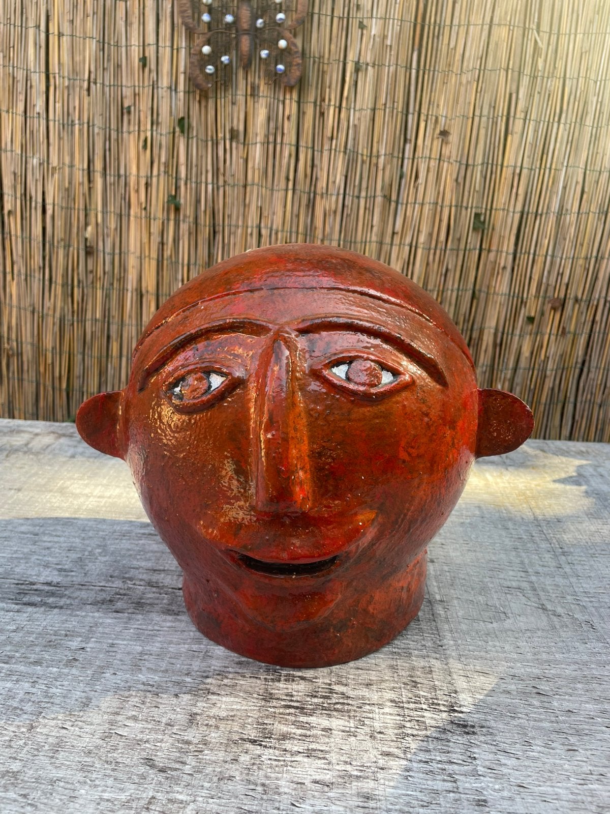 Odile kinart polyester/keramiek hoofd, Tuin en Terras, Tuinbeelden, Ophalen, Zo goed als nieuw