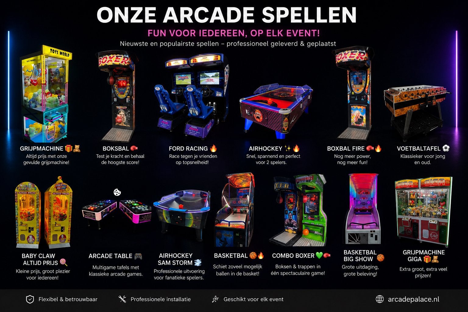 Arcade Verhuur – Fun voor iedereen !, Collections, Machines | Autre, Enlèvement ou Envoi