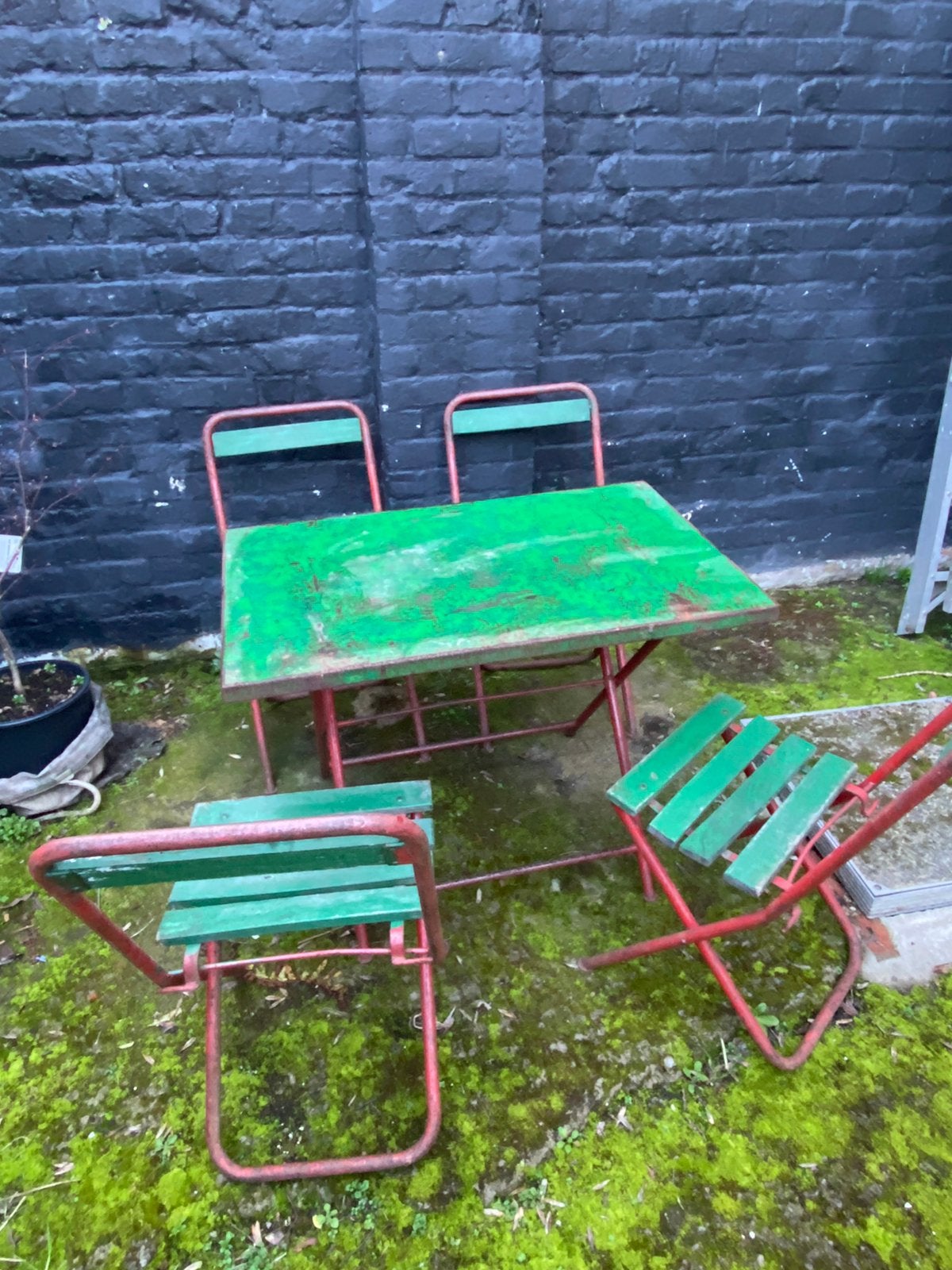 Vintage tuinset, Chaise, Salons de jardin, Utilisé, Autres matériaux