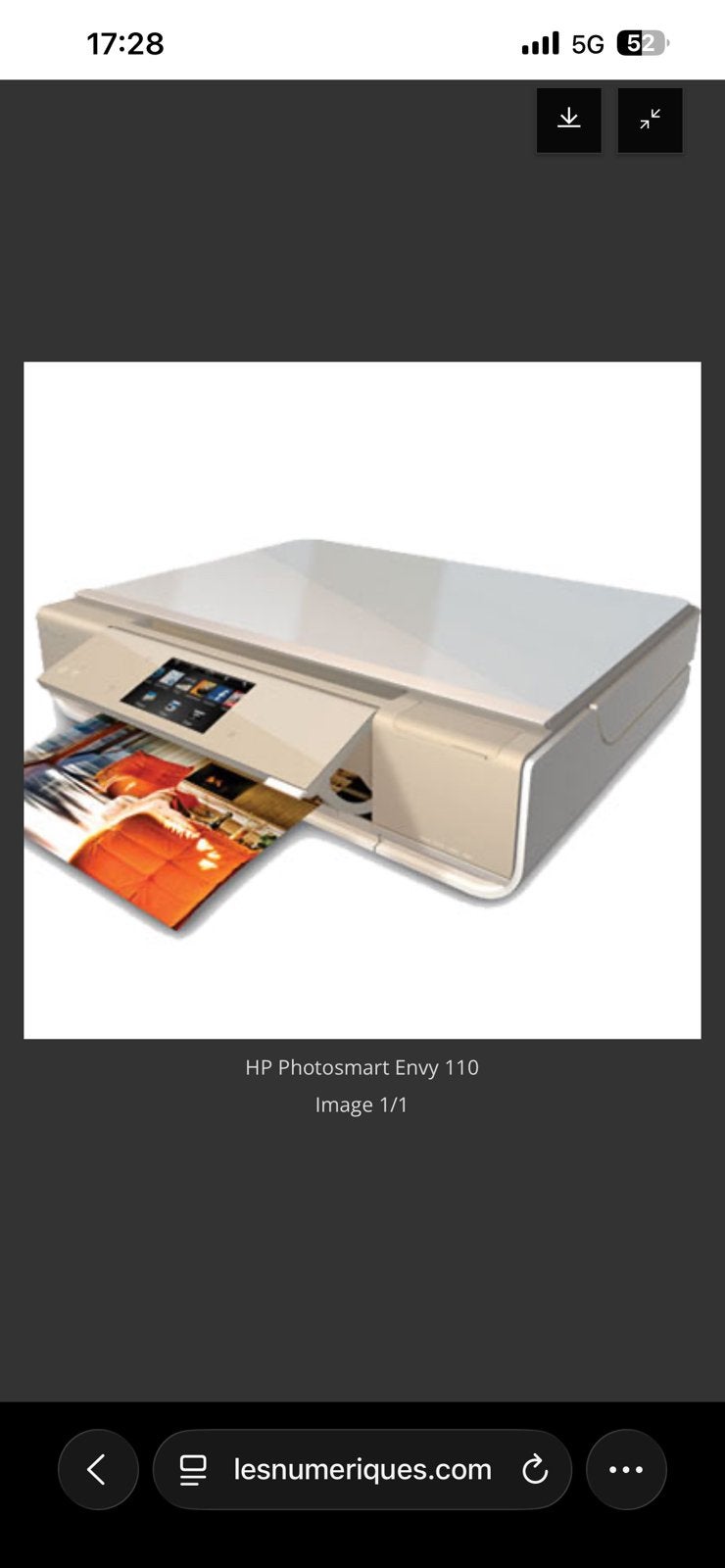 Impriment hp 110 couleur, Enlèvement ou Envoi, Comme neuf
