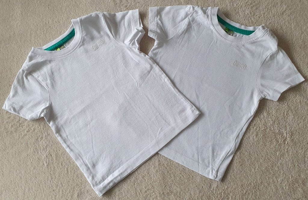 Lot 2 t-shirts blancs - T18 mois - Orchestra - NEUF, Kinderen en Baby's, Ophalen, Jongetje of Meisje, Nieuw, Shirtje of Longsleeve