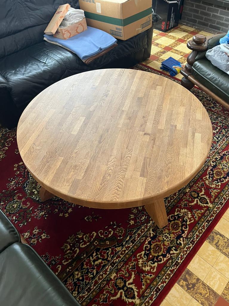 Volle eiken salontafel, Huis en Inrichting, Tafels | Salontafels, Ophalen, Zo goed als nieuw, Minder dan 50 cm, Eikenhout