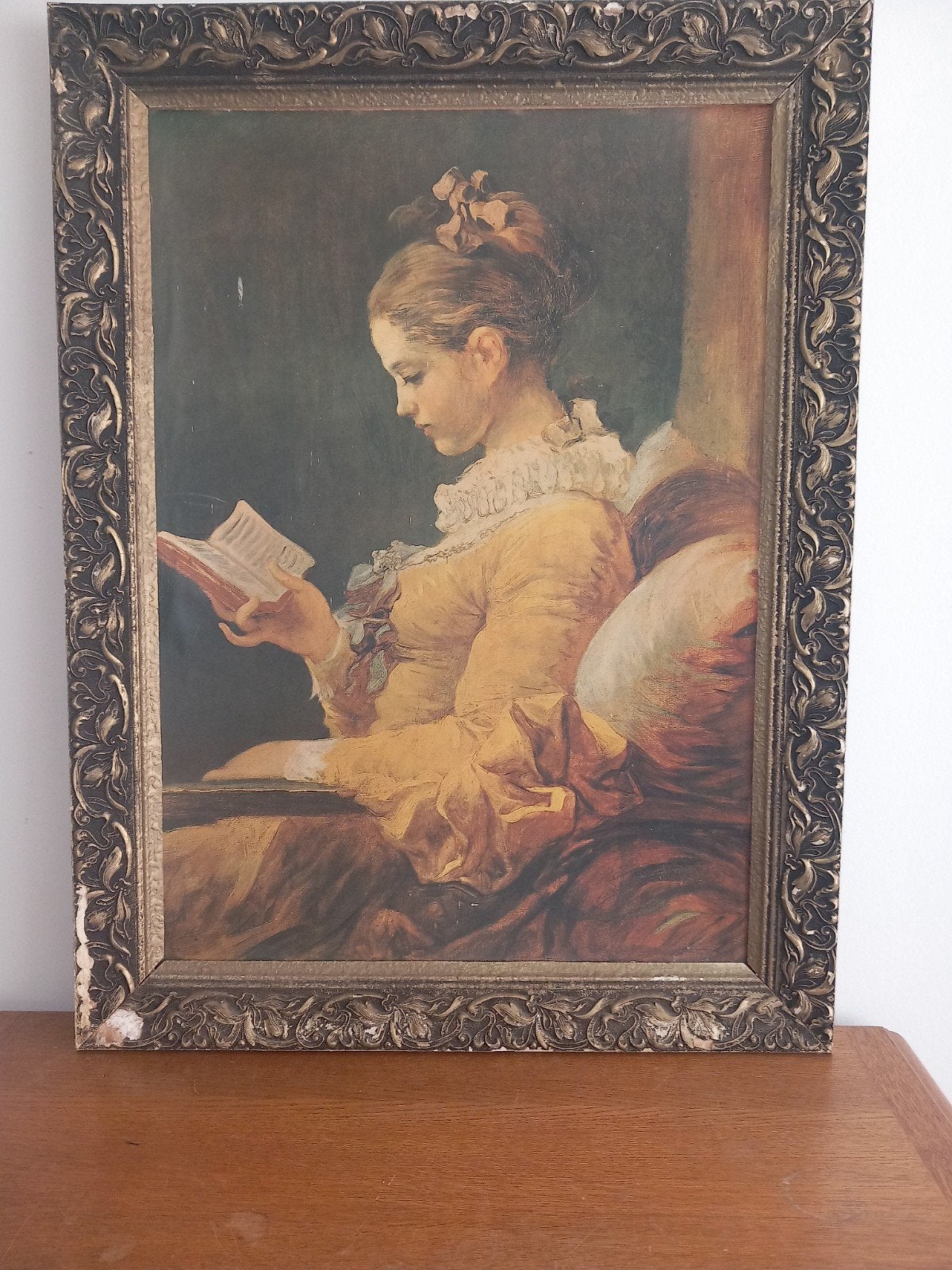 Groot schilderij uit de Napoleon III-periode (19e eeuw) dat, Ophalen, Vintage, Paneel