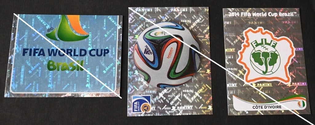 Panini WK 2014 / 6 Emblemen, Verzamelen, Verzenden, Zo goed als nieuw, Poster, Plaatje of Sticker