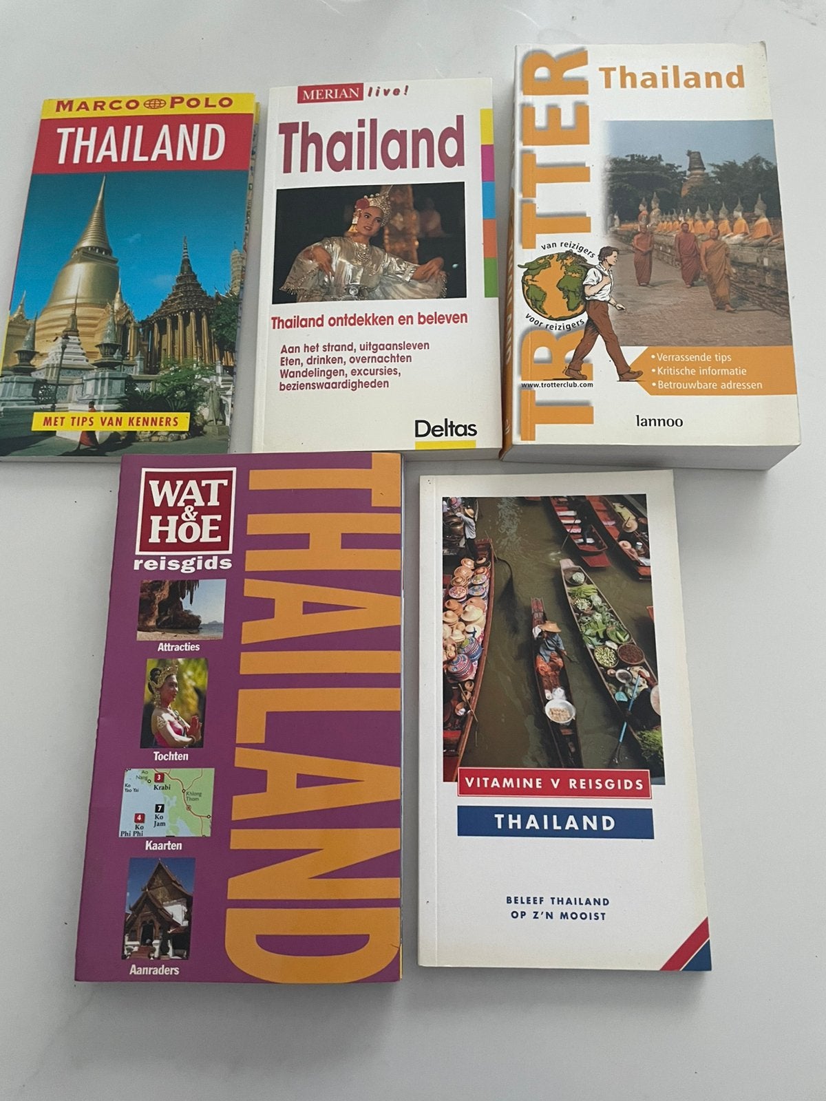 Reisgidsen boeken Thailand (5 stuks) - Ontdek het land!, Boeken, Reisgidsen, Zo goed als nieuw, Marco Polo, Ophalen of Verzenden