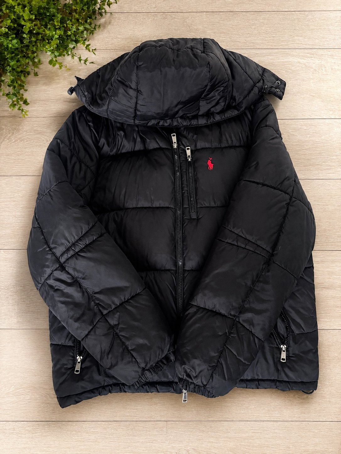 Ralph Lauren Gewatteerde Winterjas, Kleding | Heren, Verzenden, Gedragen, Maat 52/54 (L), Rood