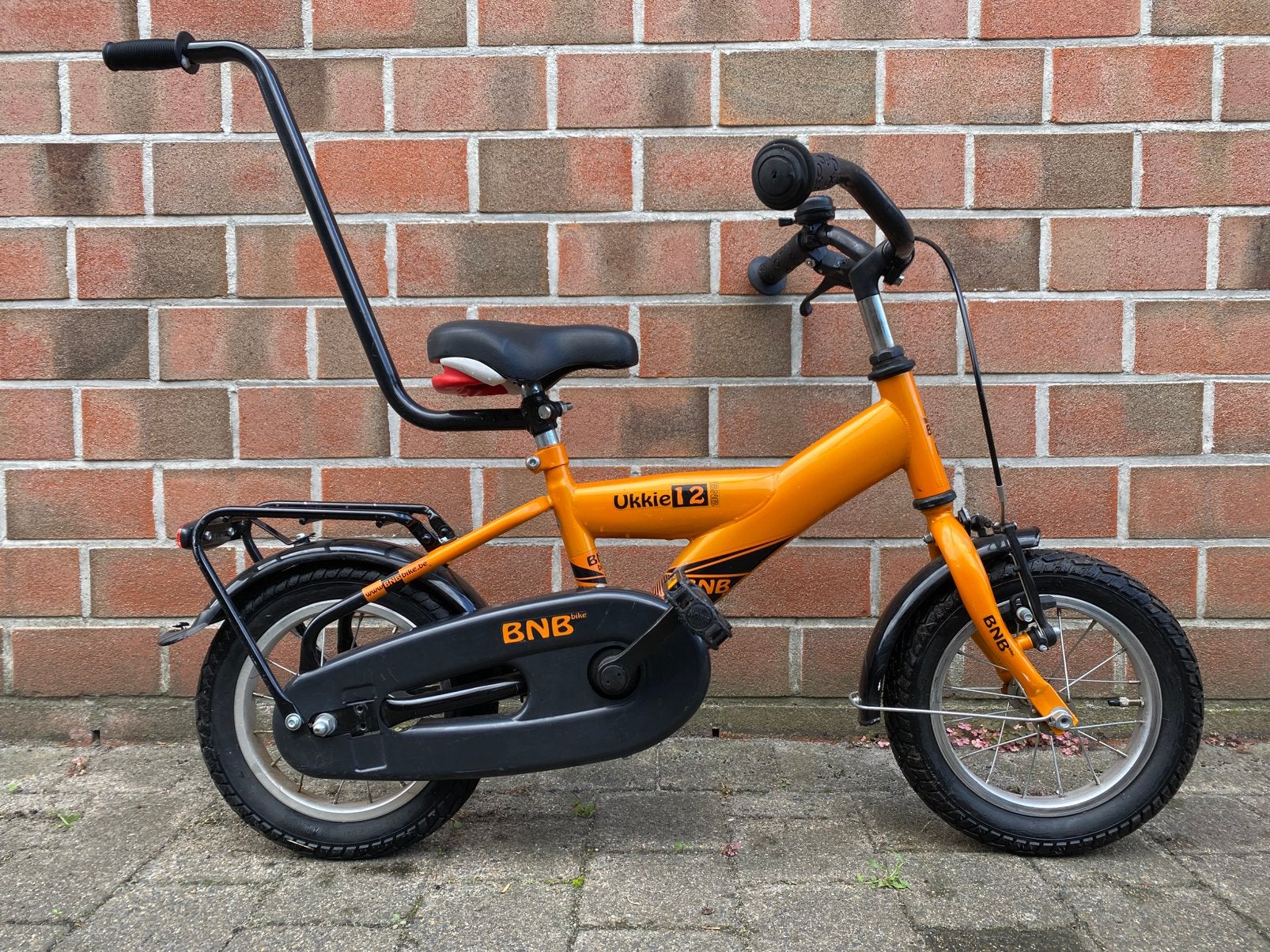 Kinderfiets 12 inch met stang - perfect om te leren fietsen!, Enlèvement, Utilisé, Moins de 16 pouces, Stabilisateurs