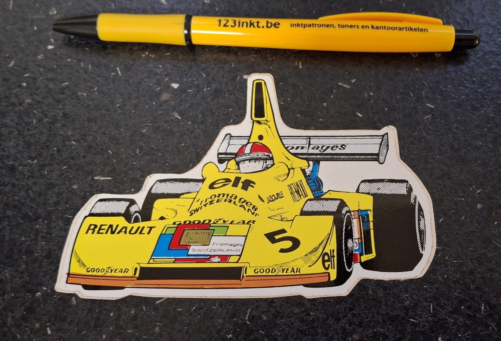Autocollant amusant Formule 1 Renault Elf Oil Team, Collections, Enlèvement ou Envoi, Comme neuf, Voiture ou Moto