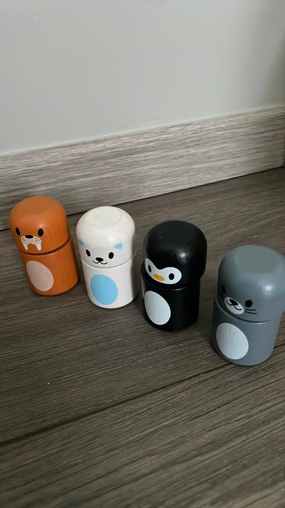Plantoys stapel dieren met velcro, Kinderen en Baby's, Speelgoed | Houten speelgoed, Ophalen, Zo goed als nieuw