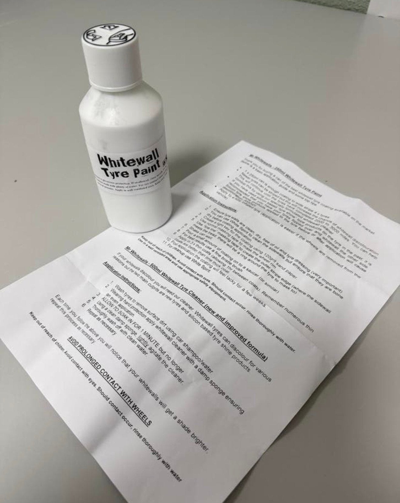 Peinture pneus Whitewall, 250 ml, texte bordure pneu blanche, Enlèvement ou Envoi