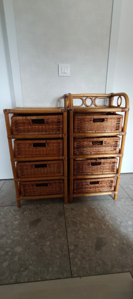 2 bohemian vintage Nachttafels, Enlèvement