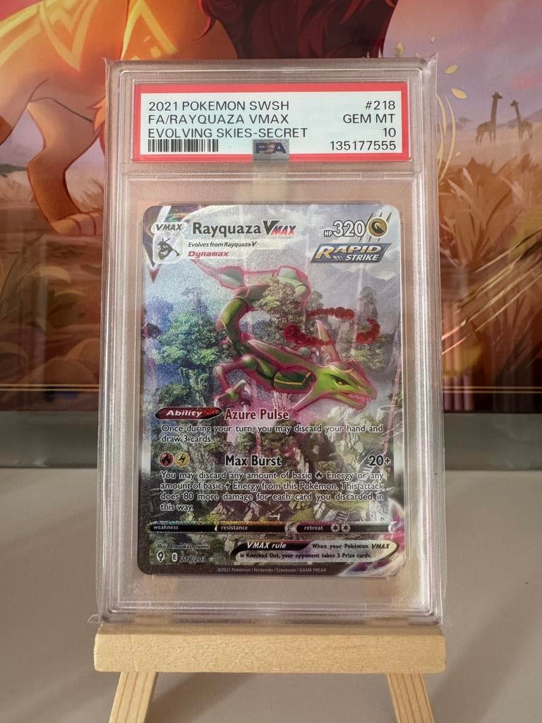 Rayquaza VMax #218 (EVS) PSA10, Hobby & Loisirs créatifs, Jeux de cartes à collectionner | Pokémon, Enlèvement, Neuf, Cartes en vrac
