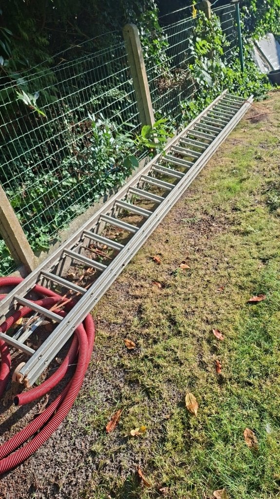 Hoge uitschuifbare ladder, Ophalen, Gebruikt, Ladder, 4 meter of meer