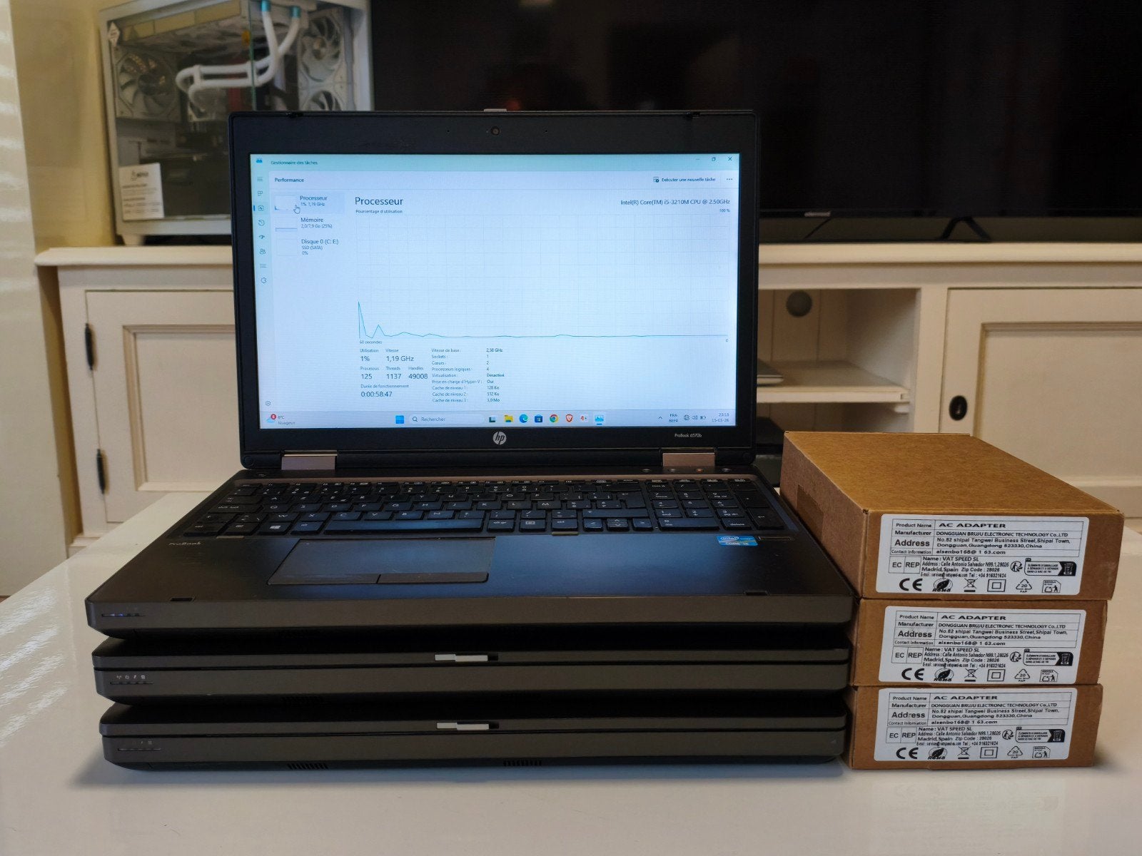 3 PC PORTABLES HP PROBOOK – 8 Go RAM – SSD, Informatique & Logiciels, Reconditionné, SSD, Azerty, HP Probook