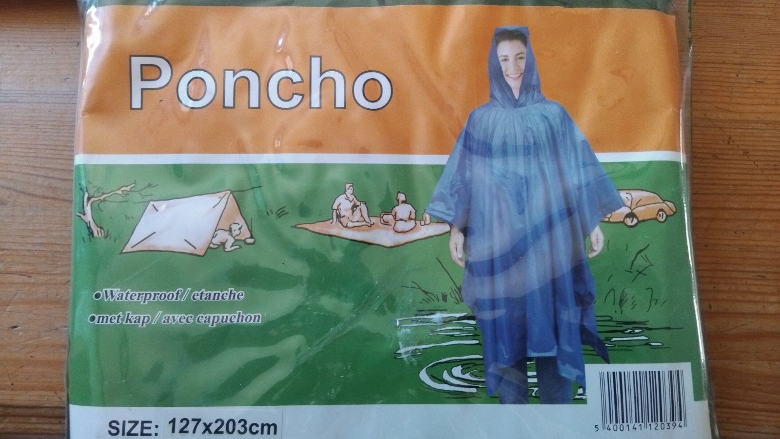Nieuwe poncho met capuchon, Ophalen of Verzenden, Nieuw, Regenponcho, Heren