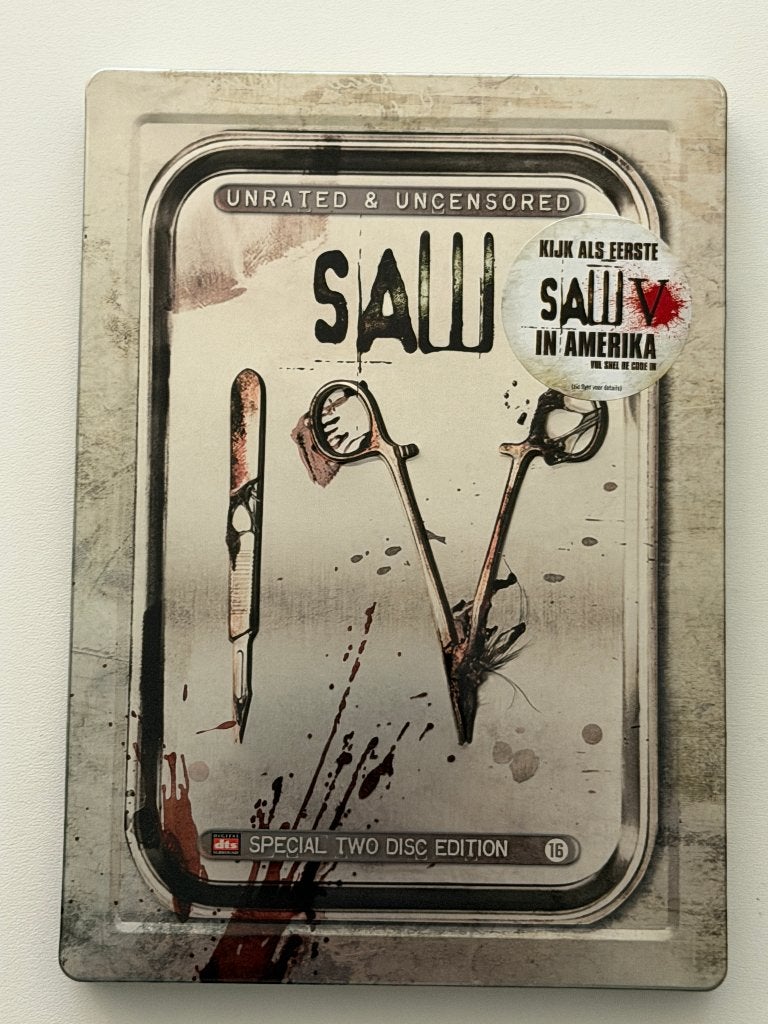 Saw IV - Special Two Disc Edition Steelcase DVD, Vanaf 16 jaar, Bonusmateriaal, Ophalen of Verzenden, Gebruikt