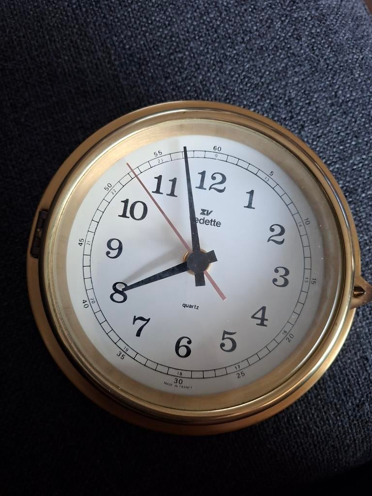 Vintage Vedette quartz wandklok – 1978 – Made in France, Ophalen