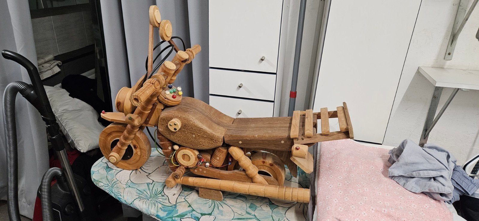 houten speelgoed motor, Kinderen en Baby's, Ophalen, Gebruikt, Rij- of Hobbelspeelgoed